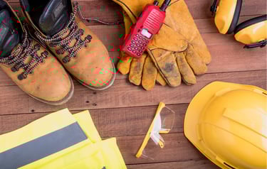 protective clothing, safety footwear, gloves, reflective vest, occupational health and safety