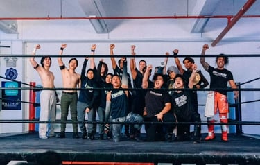 Grapplemax wrestlers in the ring