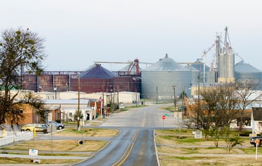grain silos located in Prosper, TX