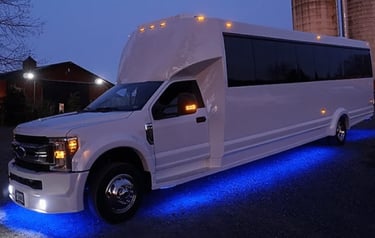 Luxury party bus rental for weddings, proms, and events in New York, New Jersey, Massachusetts, and 