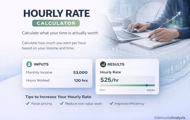 side hustle hourly rate calculator