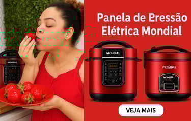 Panela De Pressão Elétrica Digital 3L, Mondial. Ideal para fazer receita de Morango do Amor