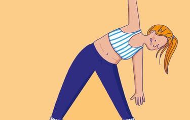 a woman in a sports bra top doing yoga