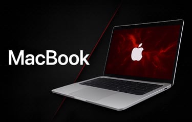 MacBook Pro Apple argenté avec écran Retina rouge – ordinateur portable haut de gamme au Maroc pour 
