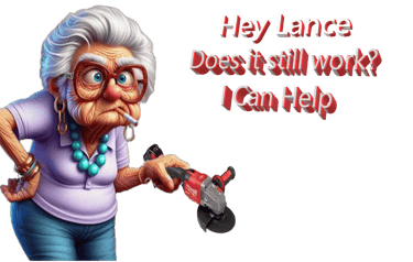 a cartoon character with a woman holding a angle grinder Visual Communication Graphic designer Lance