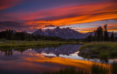 Sunset at Grand Teton National Park Wyoming USA