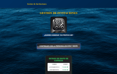 Una aplicación web para gestionar, enviar y validar invitaciones personalizadas con control total en