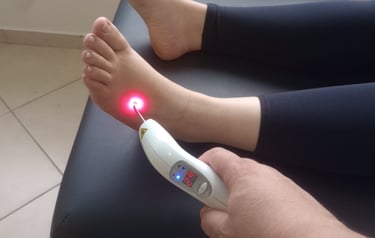 tratamento de laserterapia para os pés