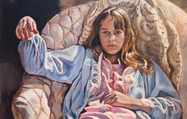 Poseída. Óleo sobre tabla