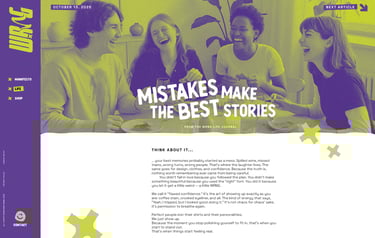 An image of the life page for the WRNG website