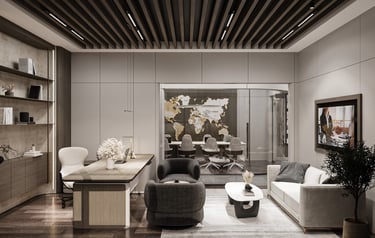 Antalya Park Royal Residences satış ofisi yönetici ofisi iç mimari tasarımı-La Féra Interior Design