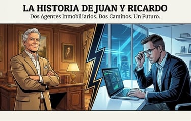 Portada de la historia de Juan y Ricardo, dos agentes inmobiliarios