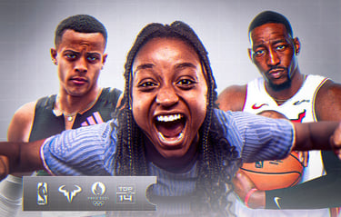 Visuels sportif de joueurs regardant l'objectif