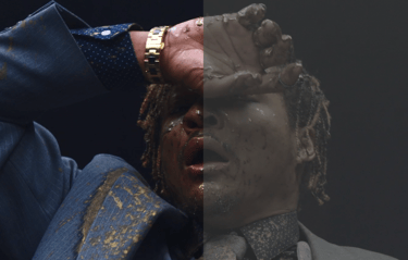 a man in a suit and tie with a suit color correction example