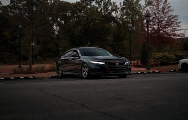 Black Honda Accord at UNC Charlotte AutoHaven CLT Car Show Event car photography