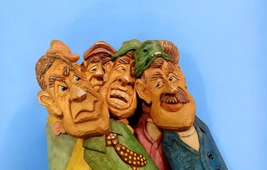 "The Fellas" carved by Jim Oehmke
