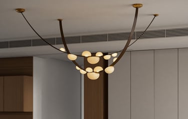 alabaster light 3d rendering