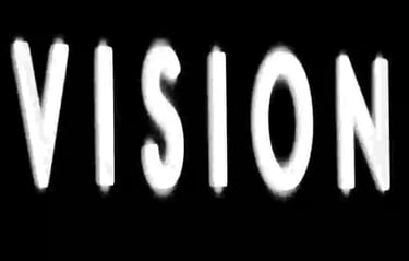 Vision text displayed in bold white letters on a black background