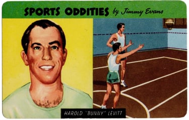 Vintage Sports Oddities Bunny Levitt Basketball Card