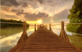 How normal vision look like vs glaucoma vision illustration in scenery. 