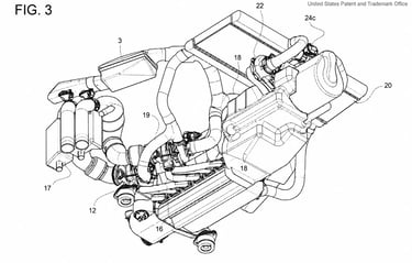 Diagrama de patente mostra tecnologia desenvolvida para reduzir o turbo lag