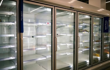 Commercial freezer, providing high-capacity and reliable storage for perishable items in restaurants and foodservice operatio