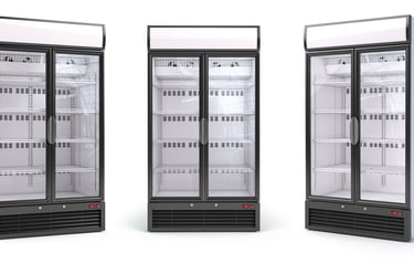 Commercial fridge, designed for high-capacity and efficient cooling to store perishable items in restaurants and foodservice 