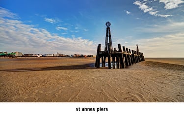 the old wooden pier on st annes beach