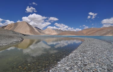 pangong Tsu in Leh along the Leh to Manali highway over the great Himalayan range, Ladakh, India 