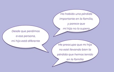 Me preocupa que mi hijo no esté llevando bien la pérdida que hemos tenido en la familia