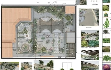 Detailed site plan - 3D landscaping design Marbella
