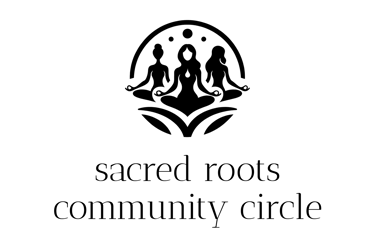 a logo sacred women gathered in circle