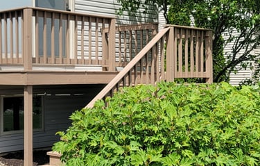 American Painting Specialist Fort Wayne, Indiana, deck cleaned and refinished.