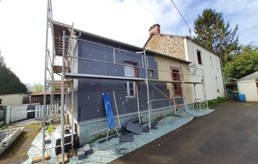 Réalisation d'une isolation technique par l'extérieur , Ille et Vilaine, ALM