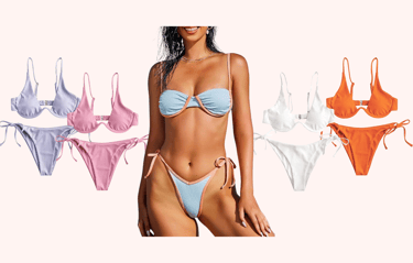 amazon.it zafu women's two piece with underwire for beach day
