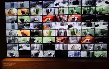 CCTV images of various parts of the building