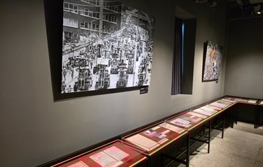 Display of democratic uprising writings