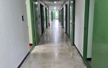 5th floor corridor showing the many prisoner rooms
