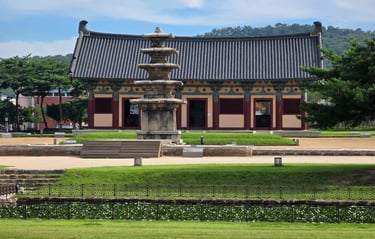 Jeongnimsa temple site with 5 storey stone pagoda