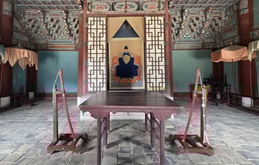 Portrait of King Taejo in the main hall