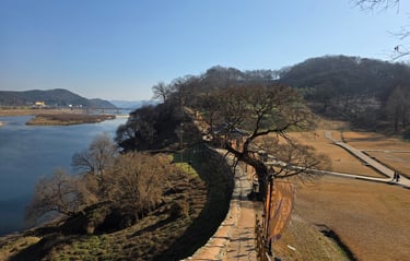 Low fortress wall view