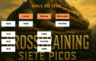 Horario de Yoga y Pilates