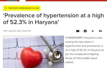 Hypertension Clinic BP screening diagnosis chart measurements complications counselling medicines