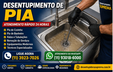 desentupimento de pia em são vicente