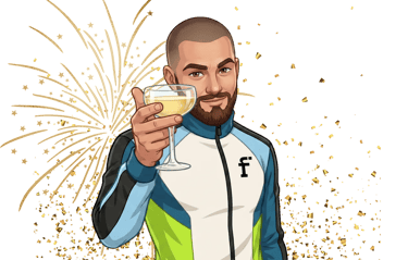 Homme avec une coupe de champagne