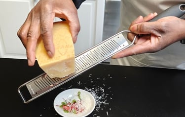 Microplane grater for citrus zest and fine finishing touches