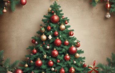 a branch of a christmas tree with red berries