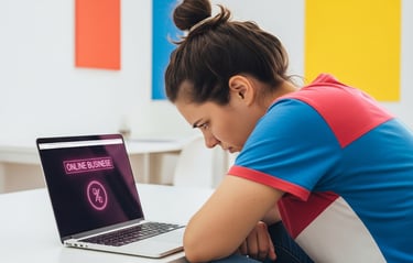 Person overwhelmed by blank business plan.