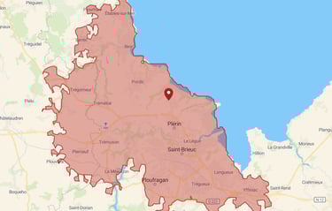 Zone d'intervention de RamoNet 22