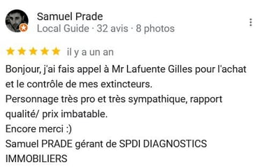 Avis vérification extincteurs